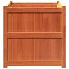 vidaXL Jardinière cire marron 70x70x70 cm bois de pin massif