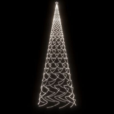 vidaXL Sapin de Noël avec piquet 3000 LED blanc froid 800 cm