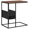 vidaXL Table d'appoint Noir 55x36x59,5 cm Bois d'ing&eacute;nierie