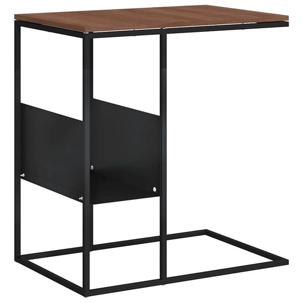 vidaXL Table d'appoint Noir 55x36x59,5 cm Bois d'ing&eacute;nierie