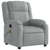 vidaXL Fauteuil de massage inclinable gris clair tissu