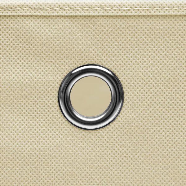 vidaXL Boîtes de rangement 4 pcs Crème 32x32x32 cm Tissu