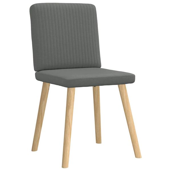 vidaXL Chaises &agrave; manger lot de 2 gris fonc&eacute; tissu