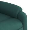 vidaXL Fauteuil inclinable de massage &eacute;lectrique vert fonc&eacute; tissu