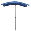 vidaXL Parasol de jardin avec m&acirc;t 200x130 cm bleu azur&eacute;