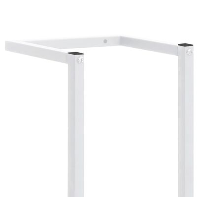 vidaXL Porte-serviette Blanc 25x20x95 cm Acier