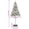 vidaXL Sapin de No&euml;l artificiel 300 LED&boules&neige floqu&eacute;e 180 cm