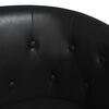vidaXL Chaise cabriolet noir similicuir