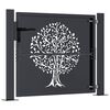 vidaXL Portail de jardin Anthracite 100x100 cm Acier Design Arbre