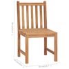 vidaXL Chaises de jardin lot de 4 avec coussins Bois de teck massif