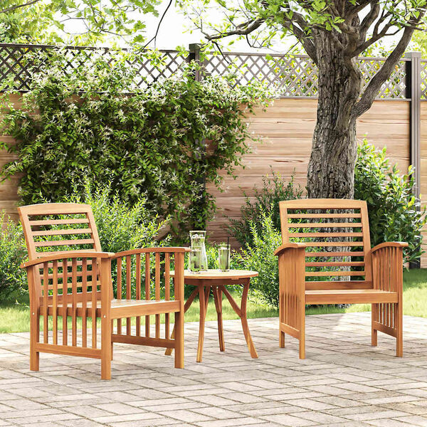 vidaXL Chaises de jardin lot de 2 Bois d'acacia massif