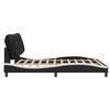 vidaXL Cadre de lit sans matelas Hvar noir et blanc 183x213 cm similicuir