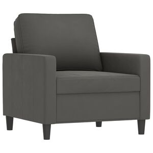 vidaXL Fauteuil Gris fonc&eacute; 60 cm Velours