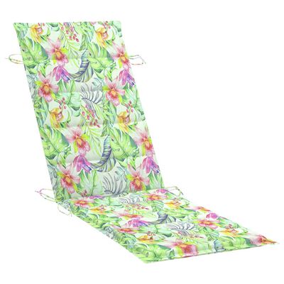 vidaXL Chaise longue de jardin avec coussin Bois d'acacia solide