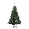 vidaXL Sapin de No&euml;l artificiel articul&eacute; 300 LED et boules 180 cm