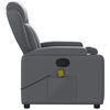 vidaXL Fauteuil de massage inclinable gris similicuir