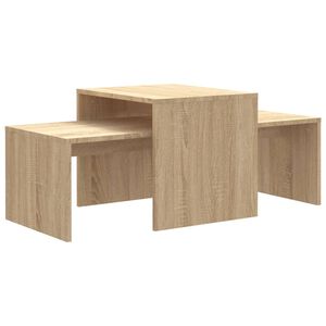 vidaXL Ensemble de tables basses Ch&ecirc;ne sonoma bois d&rsquo;ing&eacute;nierie
