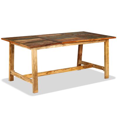 vidaXL Table de salle à manger Bois de récupération massif 180 cm