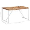 vidaXL Table &agrave; manger 140x70x76 cm Bois massif d'acacia et de manguier