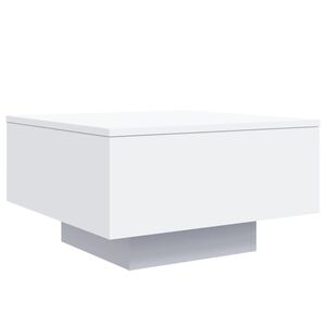 vidaXL Table basse blanc 55x55x31 cm bois d'ing&eacute;nierie