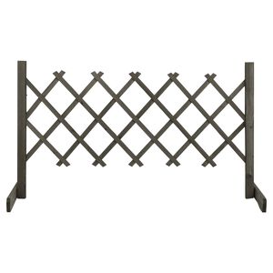 vidaXL Clôture en treillis de jardin Gris 120x60 cm Bois de sapin
