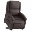 vidaXL Fauteuil inclinable marron foncé cuir véritable