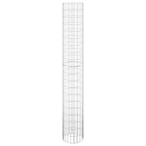 vidaXL Poteau &agrave; gabion circulaire Acier galvanis&eacute; &Oslash;30x200 cm