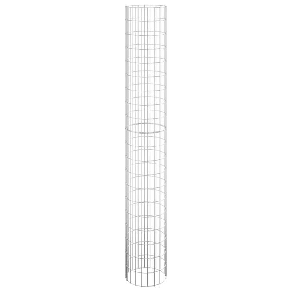 vidaXL Poteau &agrave; gabion circulaire Acier galvanis&eacute; &Oslash;30x200 cm