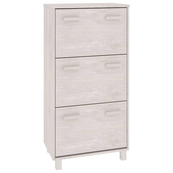 vidaXL Armoire à chaussures HAMAR Blanc 59,5x35x117 cm Bois de pin