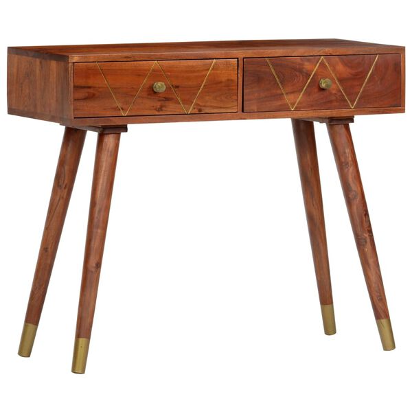 vidaXL Table console 90x35x76 cm Bois d'acacia massif