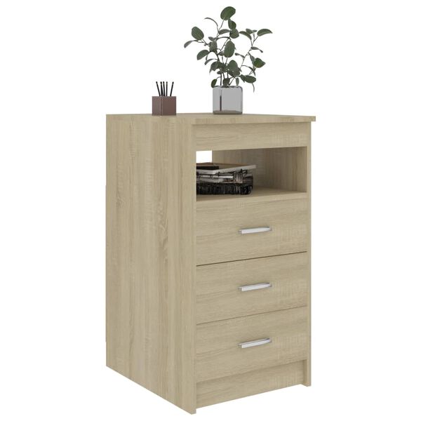 vidaXL Armoire &agrave; tiroirs Ch&ecirc;ne sonoma 40x50x76 cm Bois d'ing&eacute;nierie