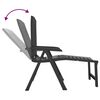 vidaXL Chaise longue anthracite plastique