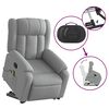 vidaXL Fauteuil inclinable de massage gris clair tissu