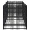 vidaXL Chenil d'ext&eacute;rieur pour chiens Acier 12,9 m&sup2;