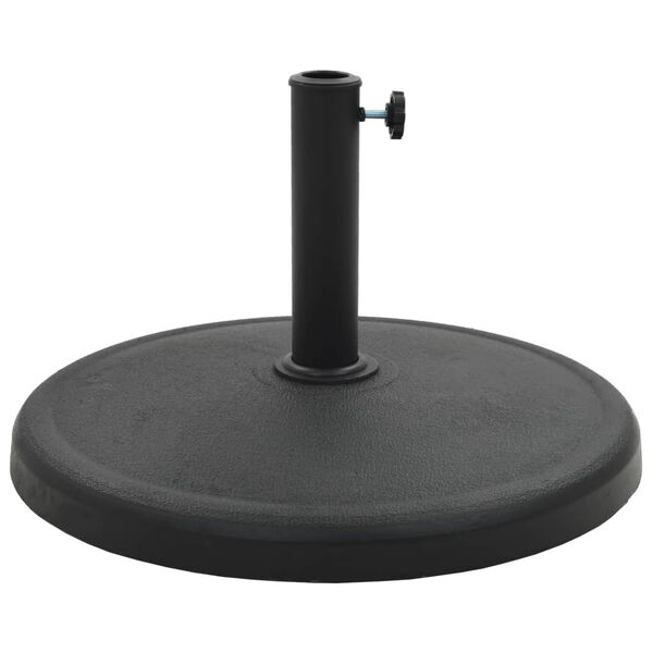 vidaXL Socle rond de parasol Polyr&eacute;sine 19 kg Noir