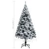 vidaXL Sapin de No&euml;l artificiel avec neige floqu&eacute;e vert 150 cm PVC