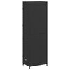 vidaXL Armoire de rangement de jardin Noir 59x40x180 cm R&eacute;sine tress&eacute;e