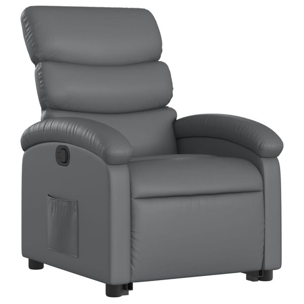 vidaXL Fauteuil inclinable gris similicuir