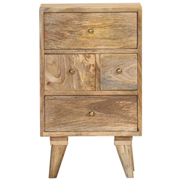 vidaXL Table de chevet 36 x 30 x 60 cm Bois de manguier massif