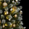vidaXL Sapin de No&euml;l artificiel articul&eacute; 300 LED et boules 210 cm