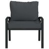 vidaXL Chaise de jardin avec coussins gris 68x76x79 cm acier