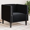 vidaXL Fauteuil Chesterfield noir velours