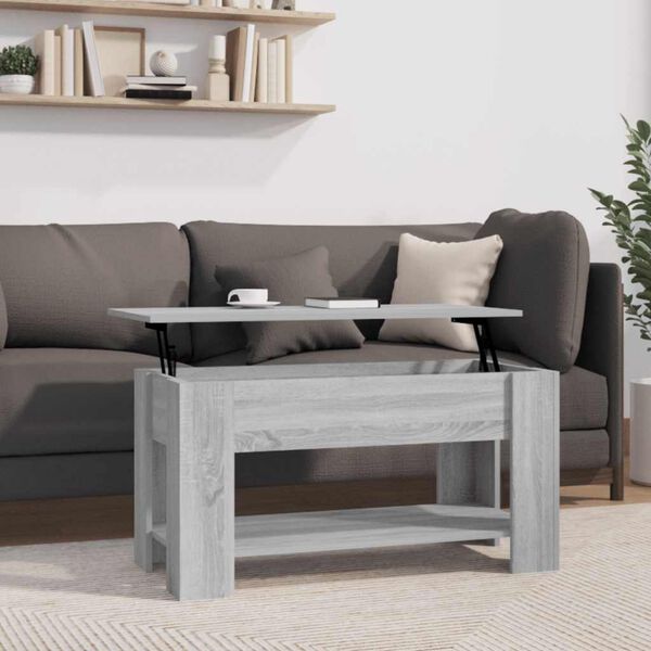 vidaXL Table basse Sonoma gris 101x49x52 cm Bois d'ing&eacute;nierie