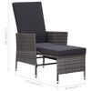vidaXL Salon de jardin 2 pcs avec coussins R&eacute;sine tress&eacute;e Gris