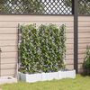 vidaXL Cache-pot de jardin 3 pcs Blanc 120 x 40 x 125,5 cm Acier