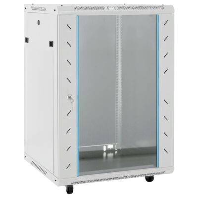 vidaXL Coffret de réseau avec pieds pivotants 15U 19" IP20 53x40x80 cm