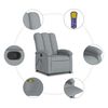 vidaXL Fauteuil inclinable de massage gris clair tissu