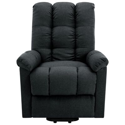 vidaXL Fauteuil de massage inclinable gris foncé tissu