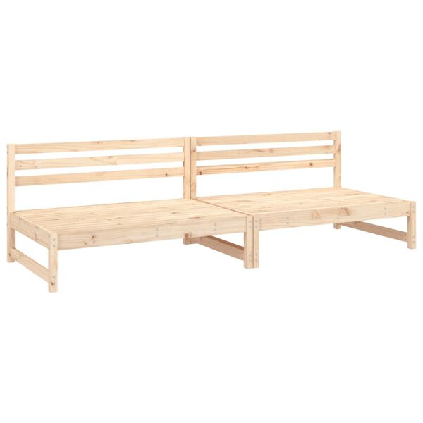 vidaXL Canap&eacute;s centraux de jardin 2 pcs 120x80 cm bois de pin massif