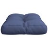 vidaXL Coussin de palette bleu marine 50x40x12 cm tissu